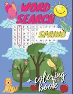 Spring Word Search + Coloring Book