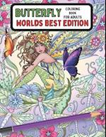 Butterfly coloring book for adults worlds best edition