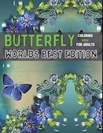 Butterfly coloring book for adults worlds best edition