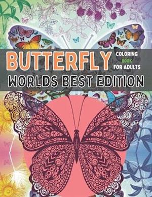 Butterfly coloring book for adults worlds best edition