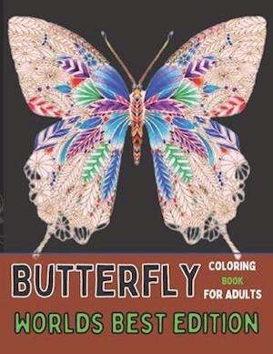 Butterfly coloring book for adults worlds best edition