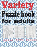Variety puzzle book for adults