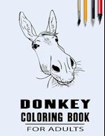 Donkey Coloring Book For Adults