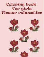 Coloring book for girls flower relaxation