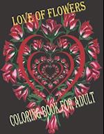 love of flowers coloring book for adult
