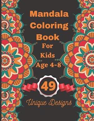 Mandala Coloring Book For Kids Age 4-8