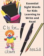 Essential Sight Words for Kids Learning to Write and Read