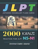 2000 Kanji Japanese Vocabulary Flash Cards Practice for JLPT N5-N1 Dictionary English Albanian