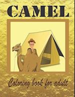 Camel coloring book for adult