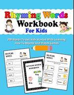 Rhyming Words Workbooks For Kids