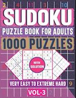 1000 Very Easy to Extreme Hard Sudoku Puzzle Book for Adults