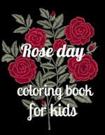 Rose day coloring book for kids