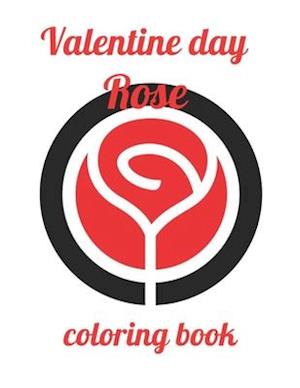 Valentine day Rose coloring book