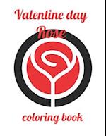 Valentine day Rose coloring book