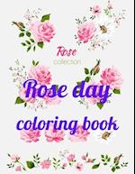 Rose day coloring book