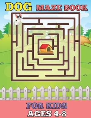 Dog maze book for kids ages 4-8