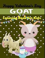 Happy Valentine's Day GOAT Coloring Book For Kids