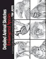 Detailed Animal Sketches Endangered Species: A Coloring Collection of 25 animal drawings 