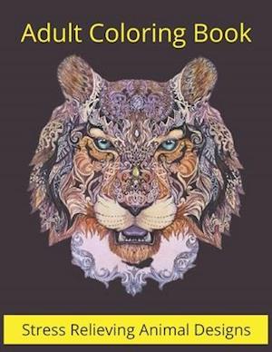Adult Coloring Book Stress relieving Animal Designs