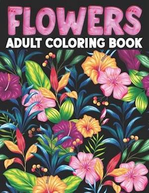 Flowers Adult Coloring Book