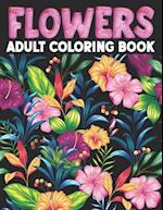 Flowers Adult Coloring Book