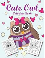 Cute Owl Coloring Book: Owl coloring for kids 