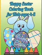 Happy Easter Coloring Book for Kids ages 4-8
