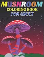 Mushroom coloring book for adult