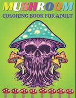 Mushroom coloring book for Adult