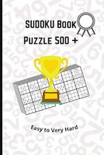 SUDOKU Book Puzzle 500+ Easy to Very Hard