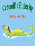 Crocodile buterfly coloring book for kids