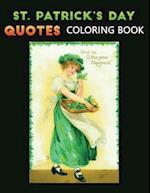 St. Patrick's day quotes coloring book