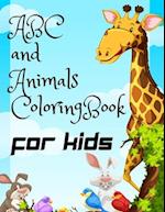 ABC and Animals Coloring Book for kids