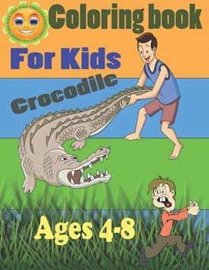 Coloring book for kids crocodile ages 4-8