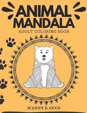 Animal Mandala Adult Coloring Book