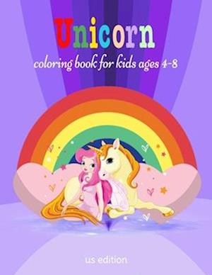 unicorn coloring book for kids ages 4-8 us edition