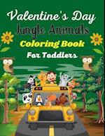 Valentine's Day JUNGLE ANIMALS Coloring For Toddlers