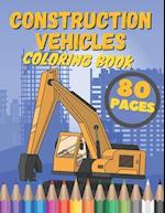 Construction Vehicles Coloring Book