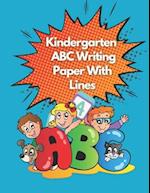 Kindergarten ABC Writing Paper With Lines