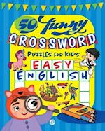 50 funny crossword puzzles for kids: Easy English 