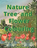 Nature tree and flower colouring