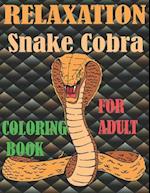 Relaxation snake cobra coloring book for adult
