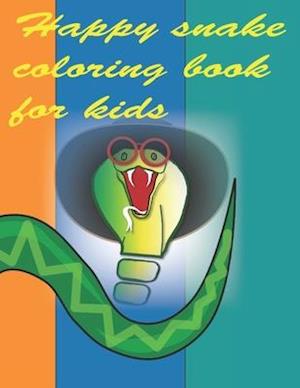 Happy snake coloring book for kids