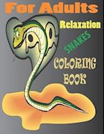 For adults relaxation snakes coloring book