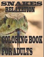 Snakes relaxation coloring book for adults