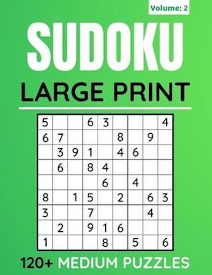 Sudoku Large Print 120+ Medium Puzzles