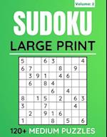Sudoku Large Print 120+ Medium Puzzles