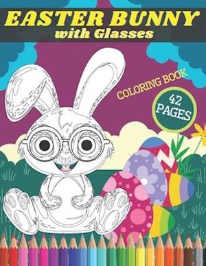 Easter Bunny with Glasses Coloring Book
