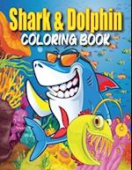 Shark & Dolphin Coloring Book