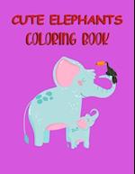 Cute Elephants Coloring Book